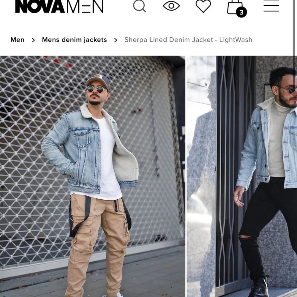 Fashion Nova Men Light Denim Jacket